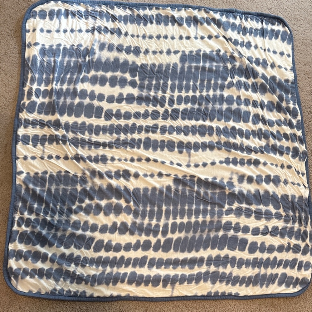 Blue and White Tie-Dye Kyte Baby Blanket